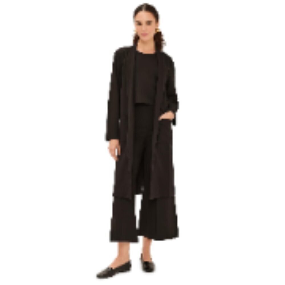 Ponte Knit Smoking Jacket, Long Sleeve Softshell, Patch Pockets, Dry Clean
